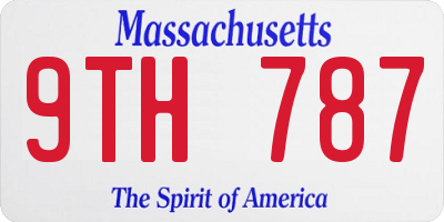 MA license plate 9TH787