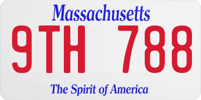 MA license plate 9TH788