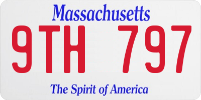 MA license plate 9TH797
