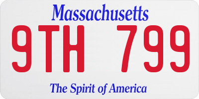 MA license plate 9TH799