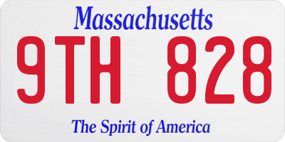 MA license plate 9TH828