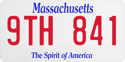 MA license plate 9TH841