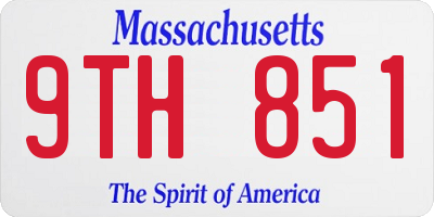 MA license plate 9TH851