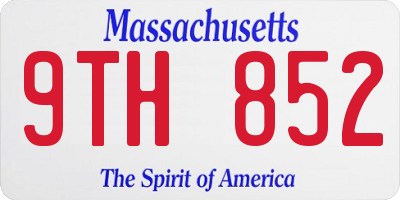 MA license plate 9TH852