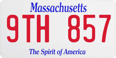 MA license plate 9TH857
