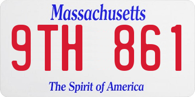 MA license plate 9TH861
