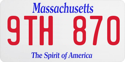 MA license plate 9TH870
