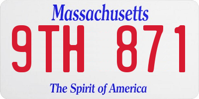MA license plate 9TH871