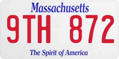 MA license plate 9TH872