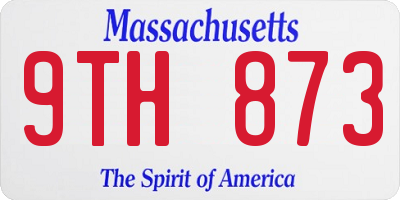 MA license plate 9TH873