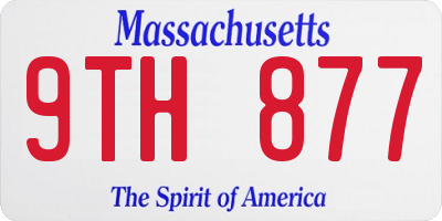 MA license plate 9TH877