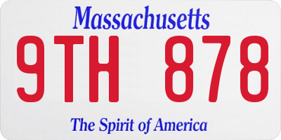 MA license plate 9TH878