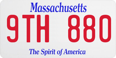 MA license plate 9TH880