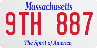 MA license plate 9TH887