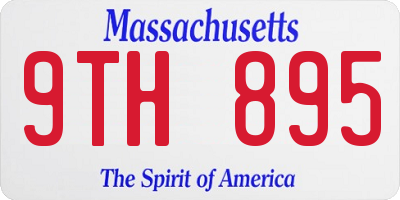 MA license plate 9TH895