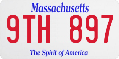 MA license plate 9TH897