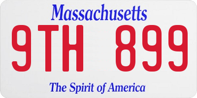 MA license plate 9TH899