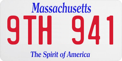 MA license plate 9TH941