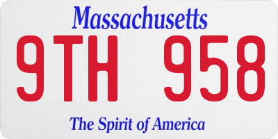 MA license plate 9TH958