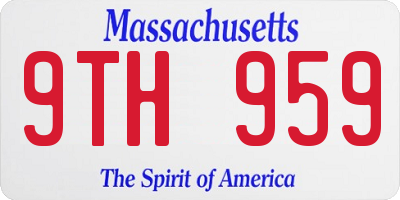 MA license plate 9TH959