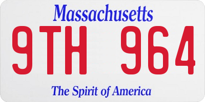 MA license plate 9TH964