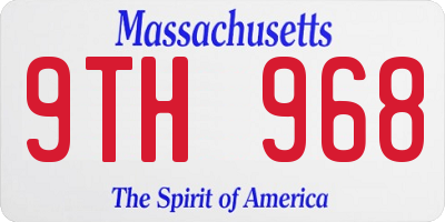 MA license plate 9TH968
