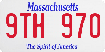 MA license plate 9TH970