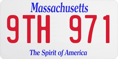 MA license plate 9TH971
