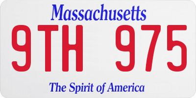 MA license plate 9TH975