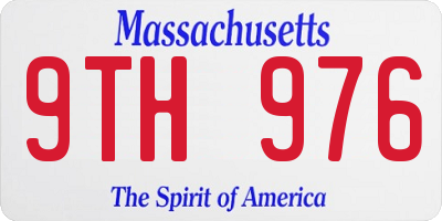 MA license plate 9TH976