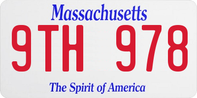 MA license plate 9TH978