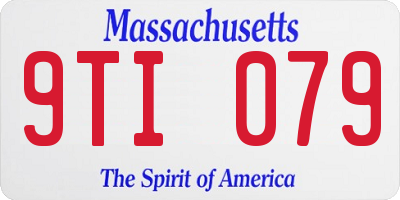 MA license plate 9TI079