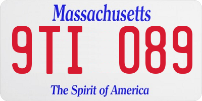 MA license plate 9TI089
