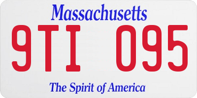 MA license plate 9TI095