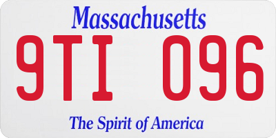 MA license plate 9TI096