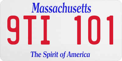 MA license plate 9TI101