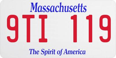 MA license plate 9TI119