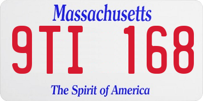 MA license plate 9TI168