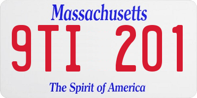 MA license plate 9TI201