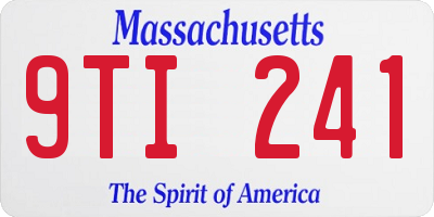 MA license plate 9TI241