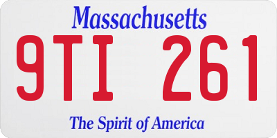 MA license plate 9TI261