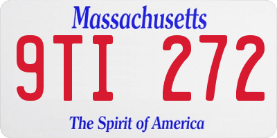 MA license plate 9TI272