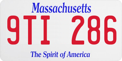 MA license plate 9TI286