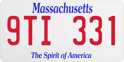 MA license plate 9TI331