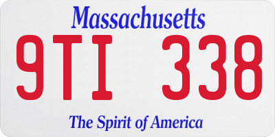 MA license plate 9TI338