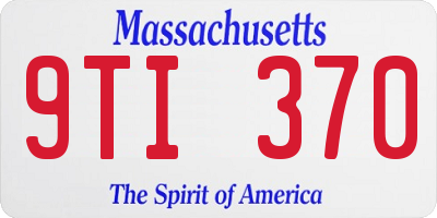 MA license plate 9TI370