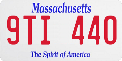 MA license plate 9TI440