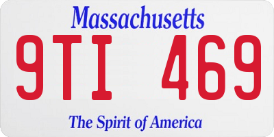 MA license plate 9TI469