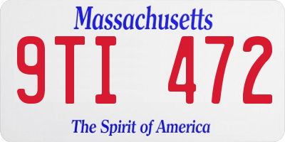 MA license plate 9TI472