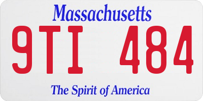 MA license plate 9TI484